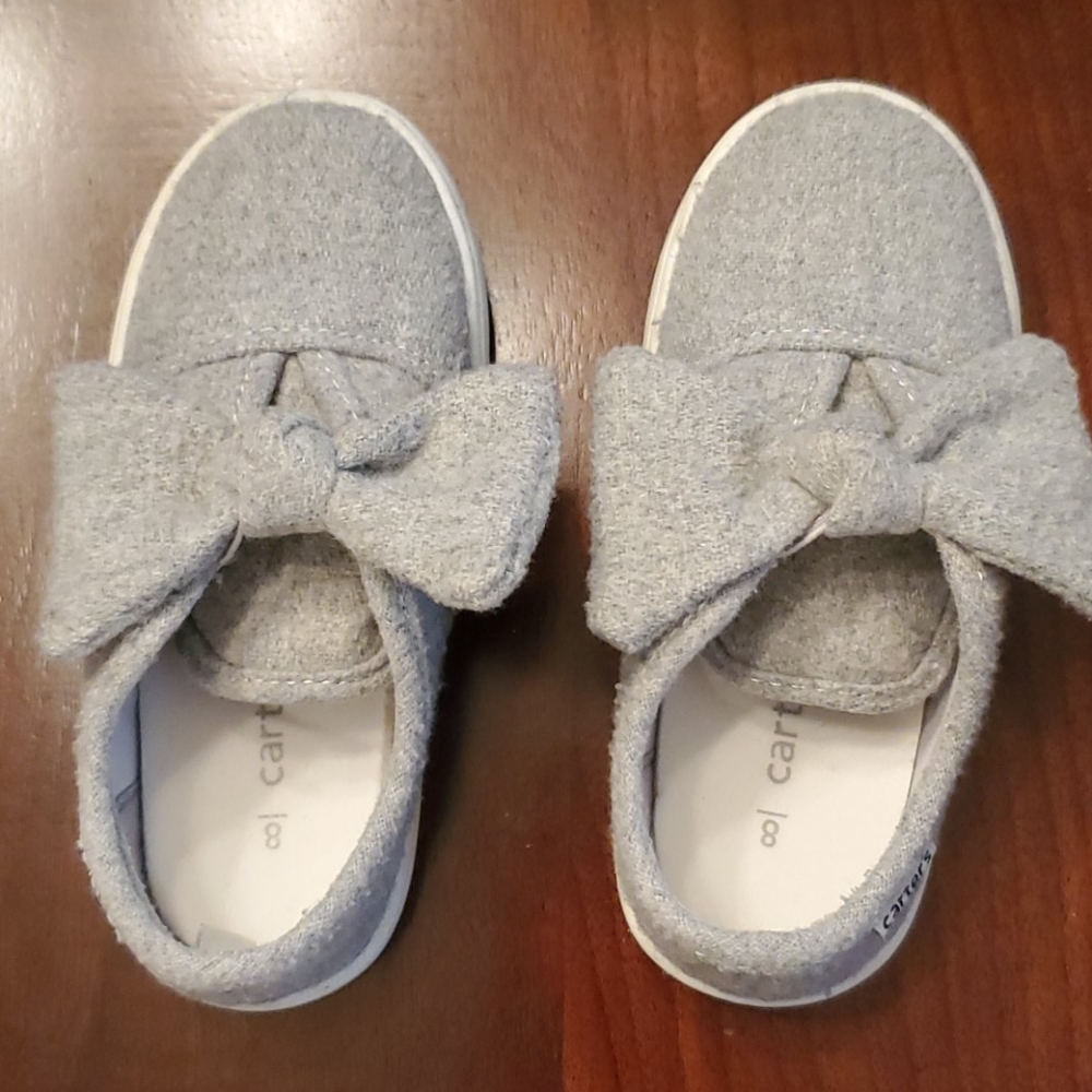 Grey slip on shoes